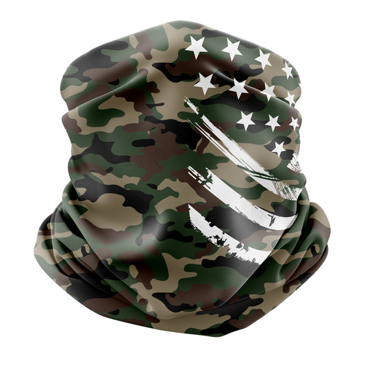 Green Camo White Crest