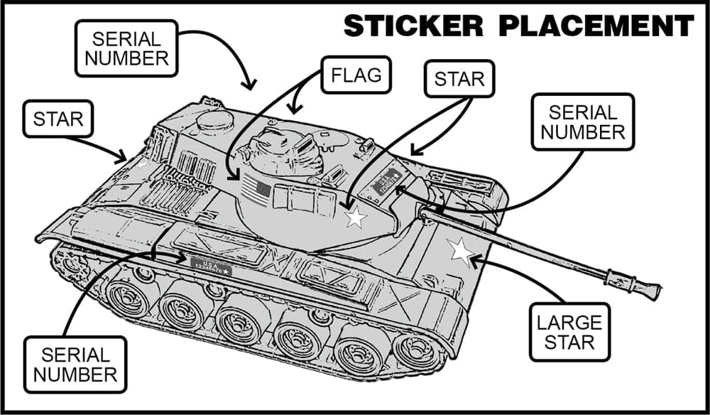 Walker Bulldog Tank Playset- OD Green 13pcs