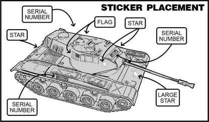 Walker Bulldog Tank Playset- OD Green 13pcs