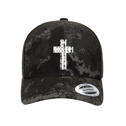 Black Camo - Cross Flag