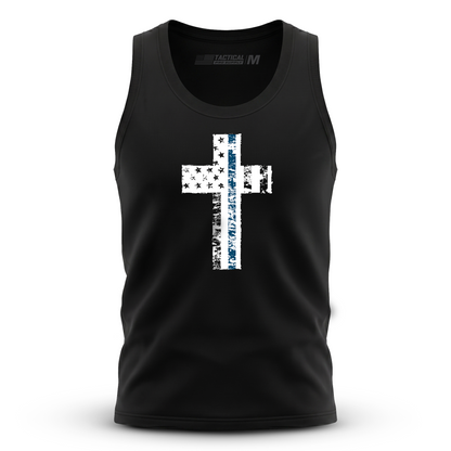 Cross Flag Blue Line