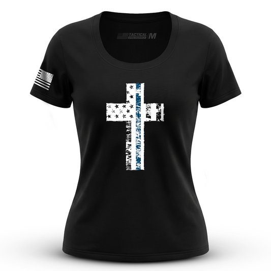 Cross Flag Blue Line
