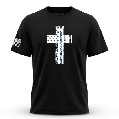 Cross Flag Blue Line
