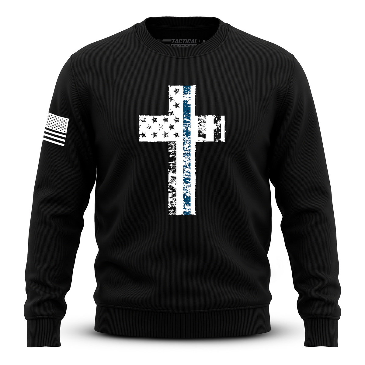 Cross Flag Blue Line