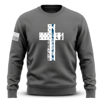 Cross Flag Blue Line
