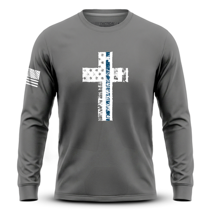 Cross Flag Blue Line