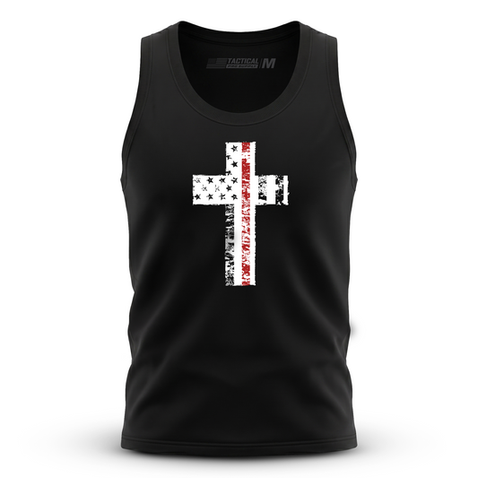Cross Flag Red Line