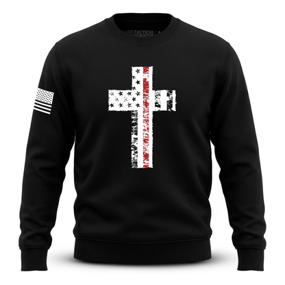 Cross Flag Red Line