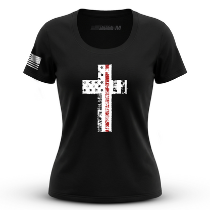 Cross Flag Red Line