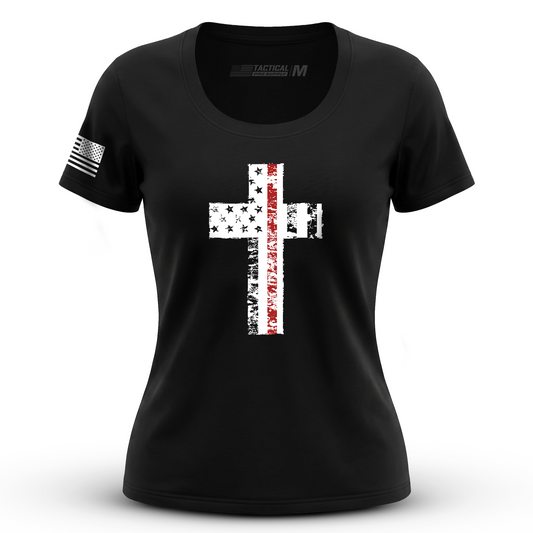 Cross Flag Red Line