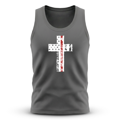 Cross Flag Red Line