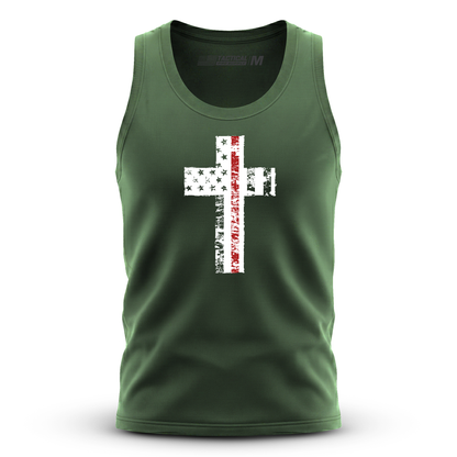 Cross Flag Red Line