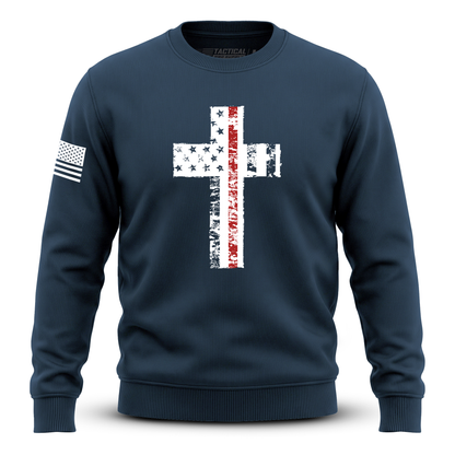 Cross Flag Red Line