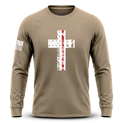 Cross Flag Red Line
