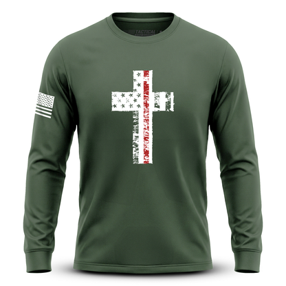 Cross Flag Red Line