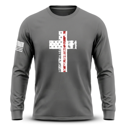 Cross Flag Red Line