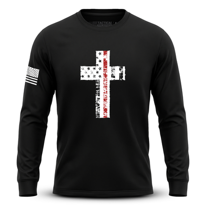 Cross Flag Red Line