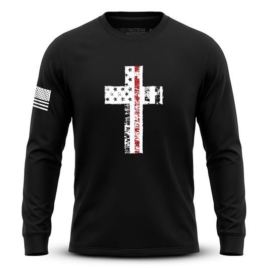 Cross Flag Red Line