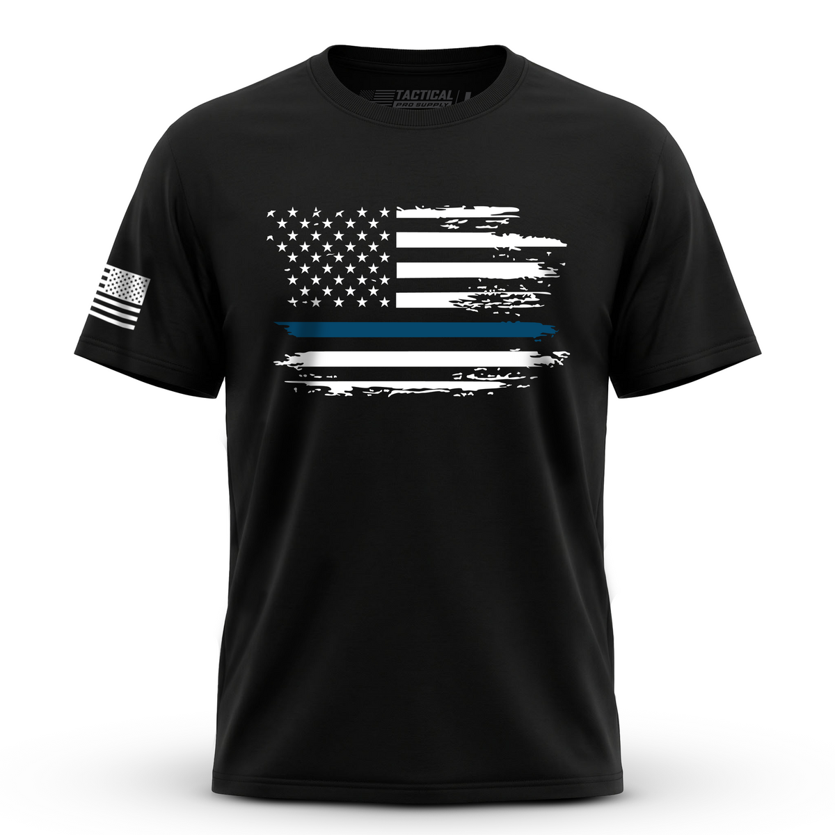 Distressed Flag Blue Line