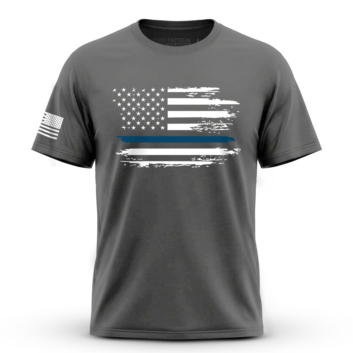 Distressed Flag Blue Line