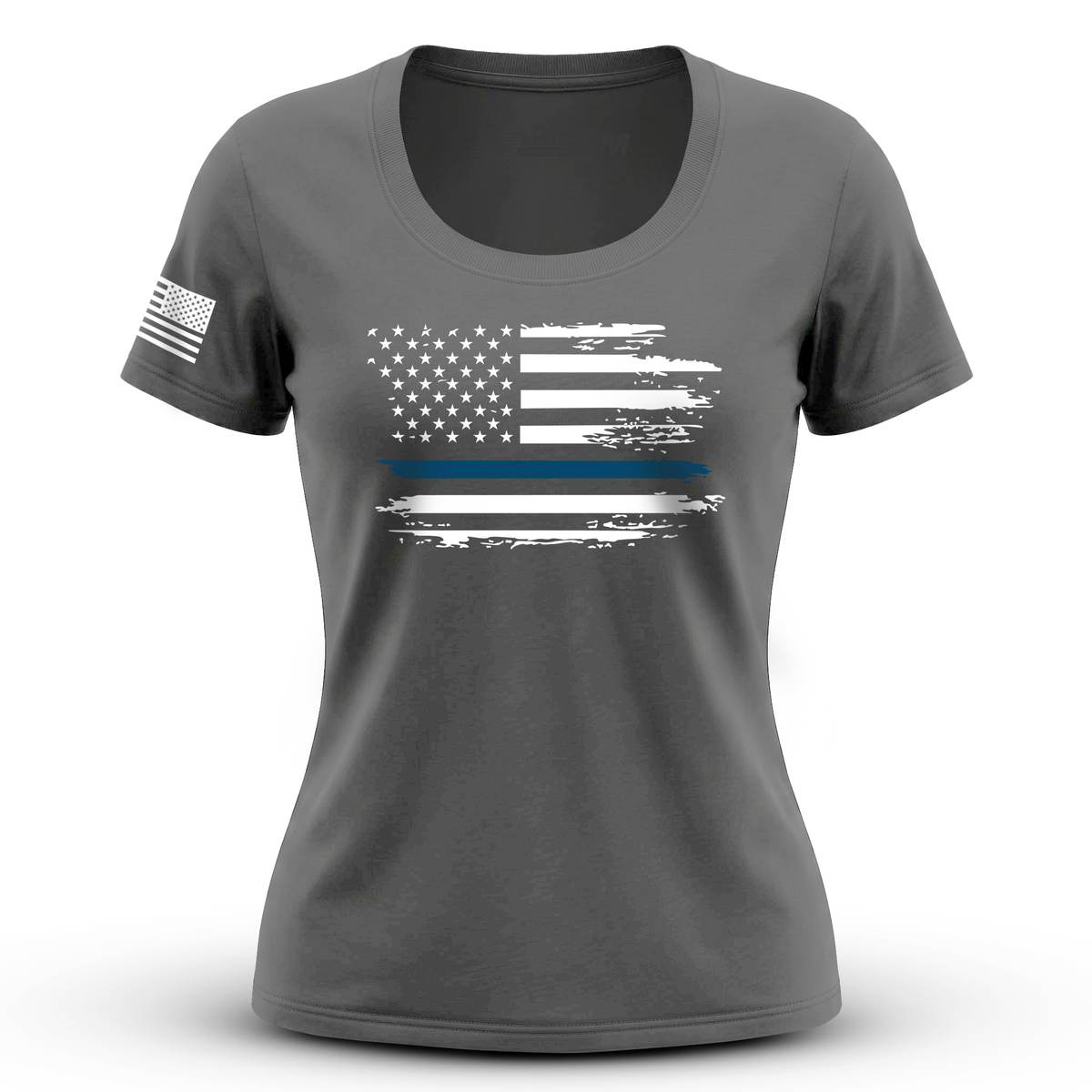 Distressed Flag Blue Line