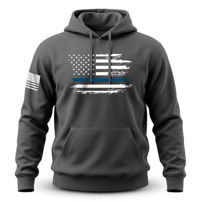 Distressed Flag Blue Line