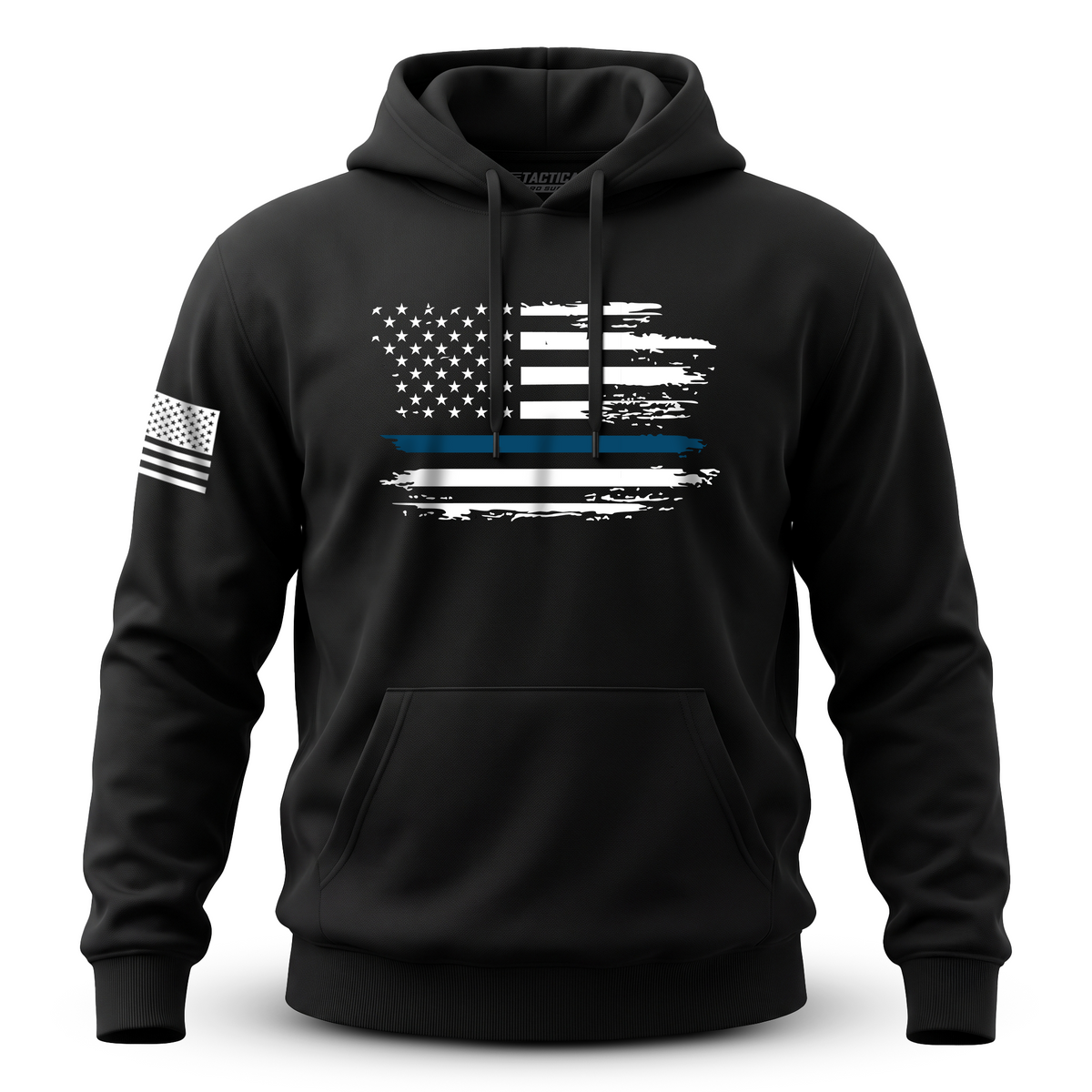 Distressed Flag Blue Line