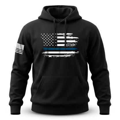 Distressed Flag Blue Line