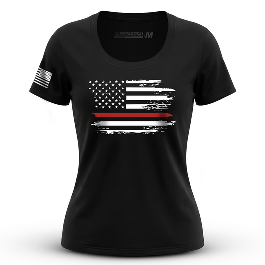 Distressed Flag Red Line