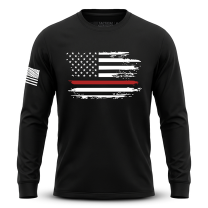 Distressed Flag Red Line