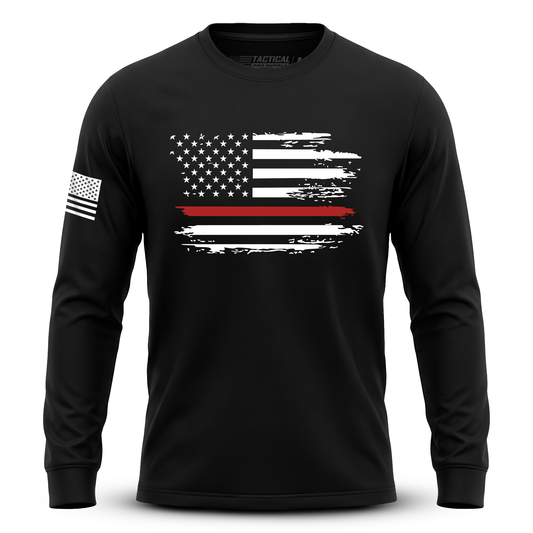 Distressed Flag Red Line