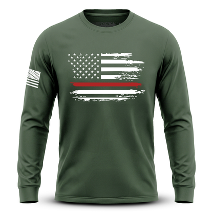 Distressed Flag Red Line