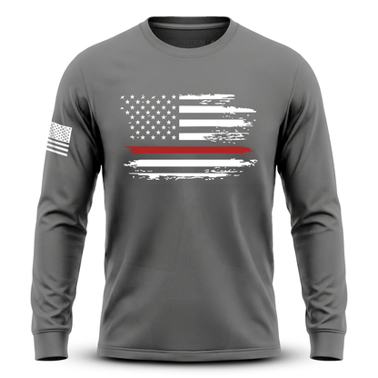 Distressed Flag Red Line