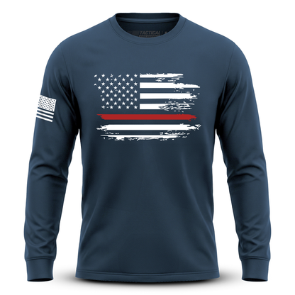 Distressed Flag Red Line