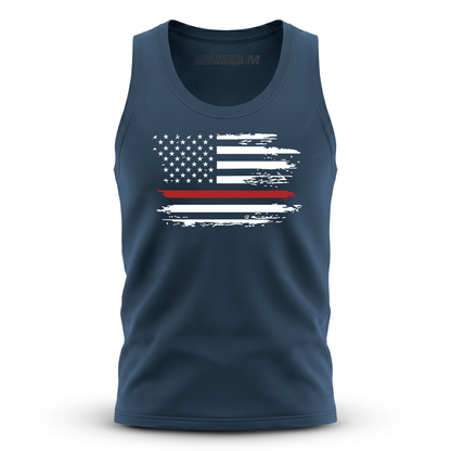 Distressed Flag Red Line