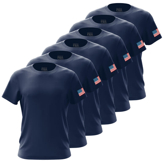 TPS - Navy Blue - RWB Flag - Men's Shirt Bundle - 6 Pack