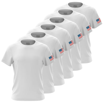 TPS - White - RWB Flag - Men's Shirt Bundle - 6 Pack