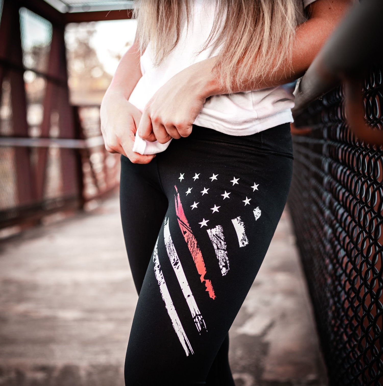 Patriotic workout leggings hotsell